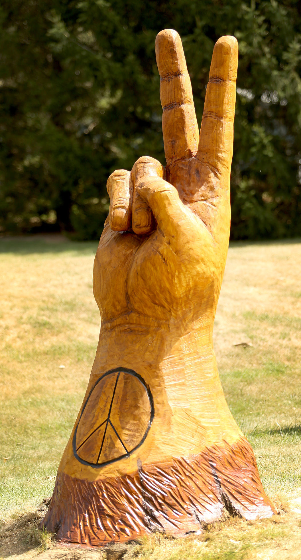 Finished peace sign